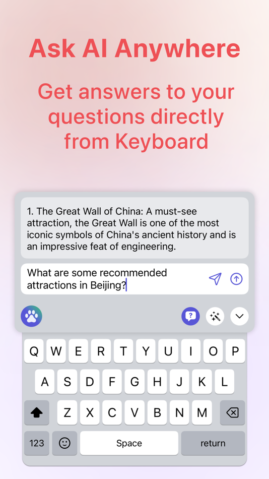 #4. CatPaw: Fast AI Keyboard (iOS) 由: 志贵 陈