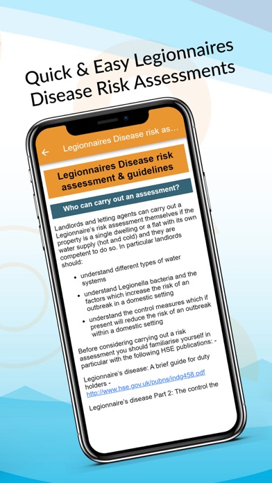 Legionella Checks & Compliance Screenshot