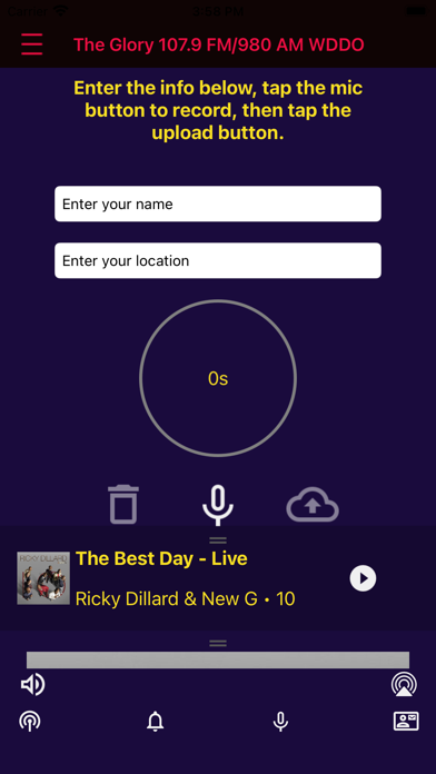 The Glory 107.9 FM / 980 AM Screenshot
