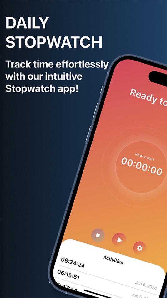 #1. Daily Stopwatch (iOS) By: Viacheslav Denysiuk