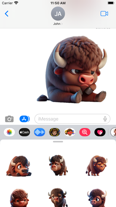 Sad Bison Stickers Screenshot