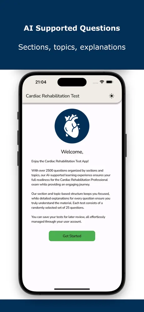 Cardiac Rehabilitation Test Screenshot 2