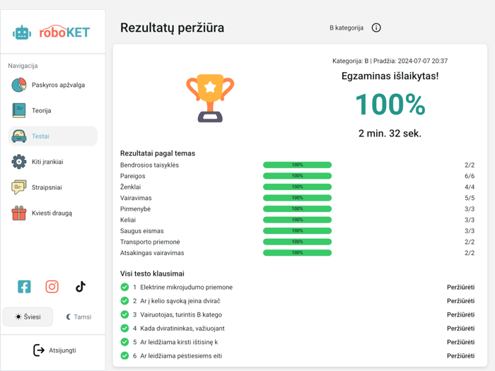 KET testai 2025 - RoboKET