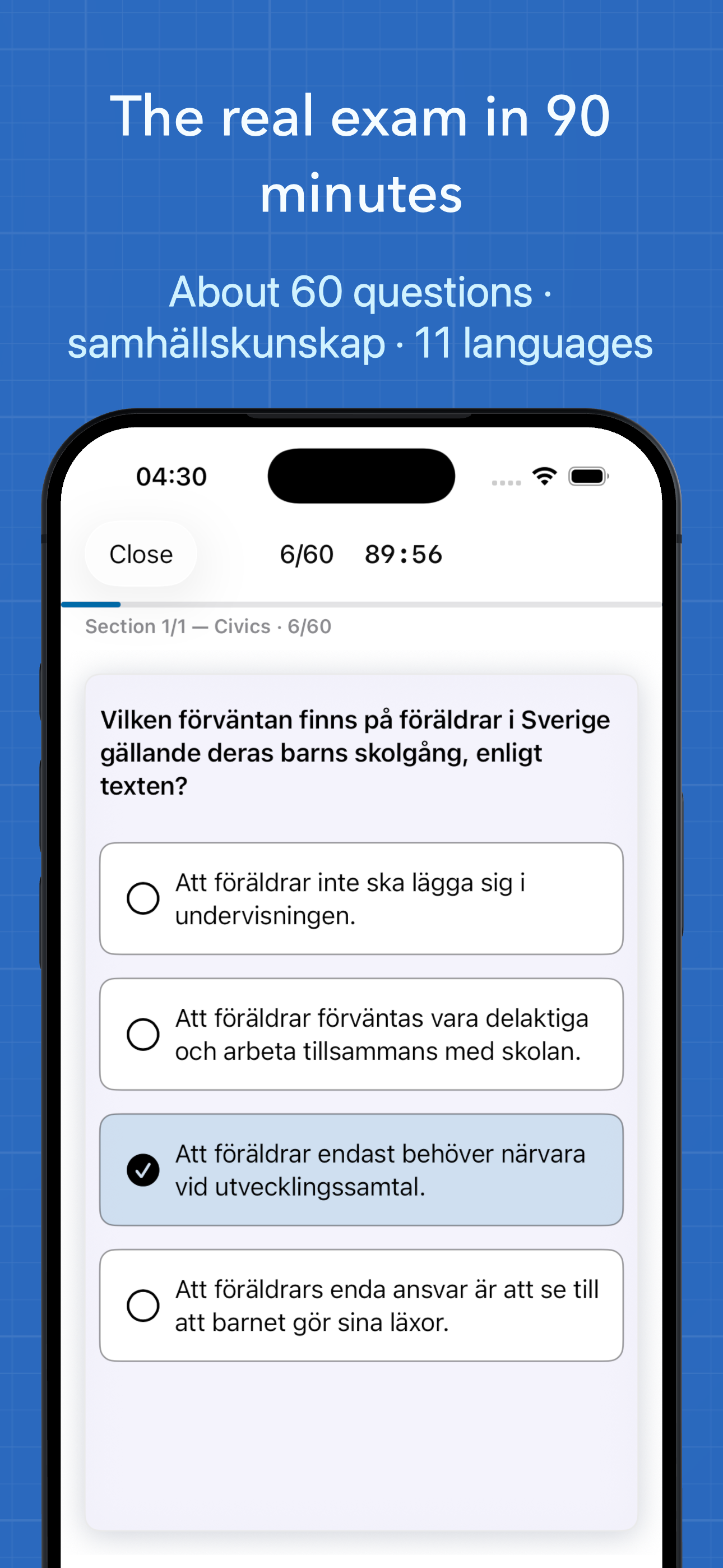 Swedish Citizenship Test 2026