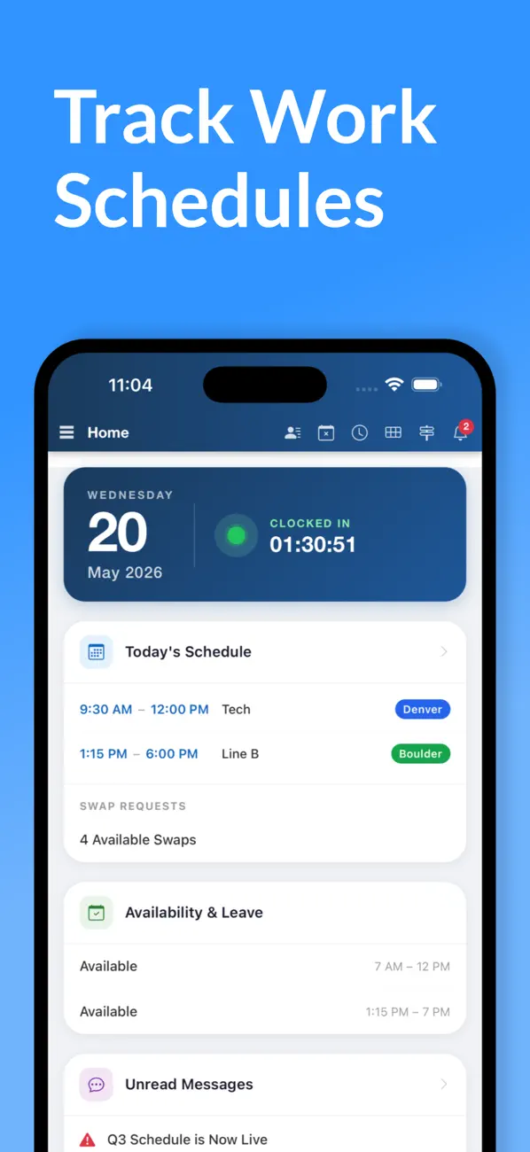 Screenshot #1 pour ScheduleSource TeamWork