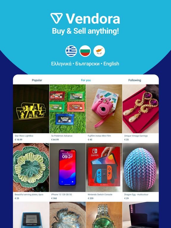 Vendora - Buy & Sell iPad screenshot 1 - Shopping app