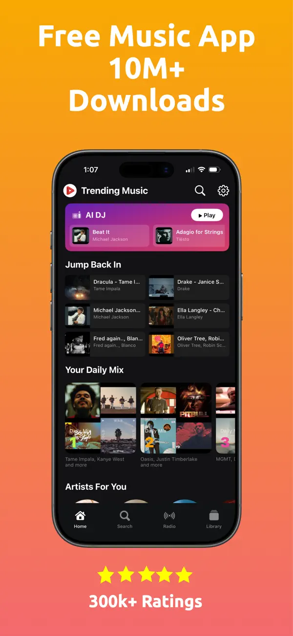 Screenshot #1 pour Trending Music Player