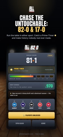 All-Timers: 17-0 & 82-0 screenshot 2