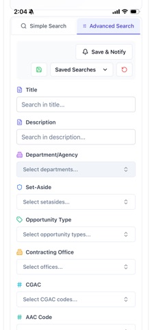 Gov Contract Finder Screenshot 2 of 7
