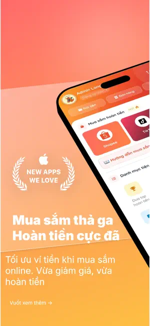 Longhousee: Mua sắm hoàn tiền iPhone screenshot 1