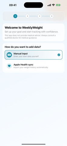 WeeklyWeight App screenshot