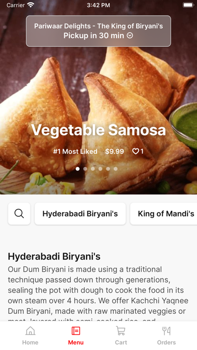 Pariwaar iPhone screenshot 2 - Food & Drink app
