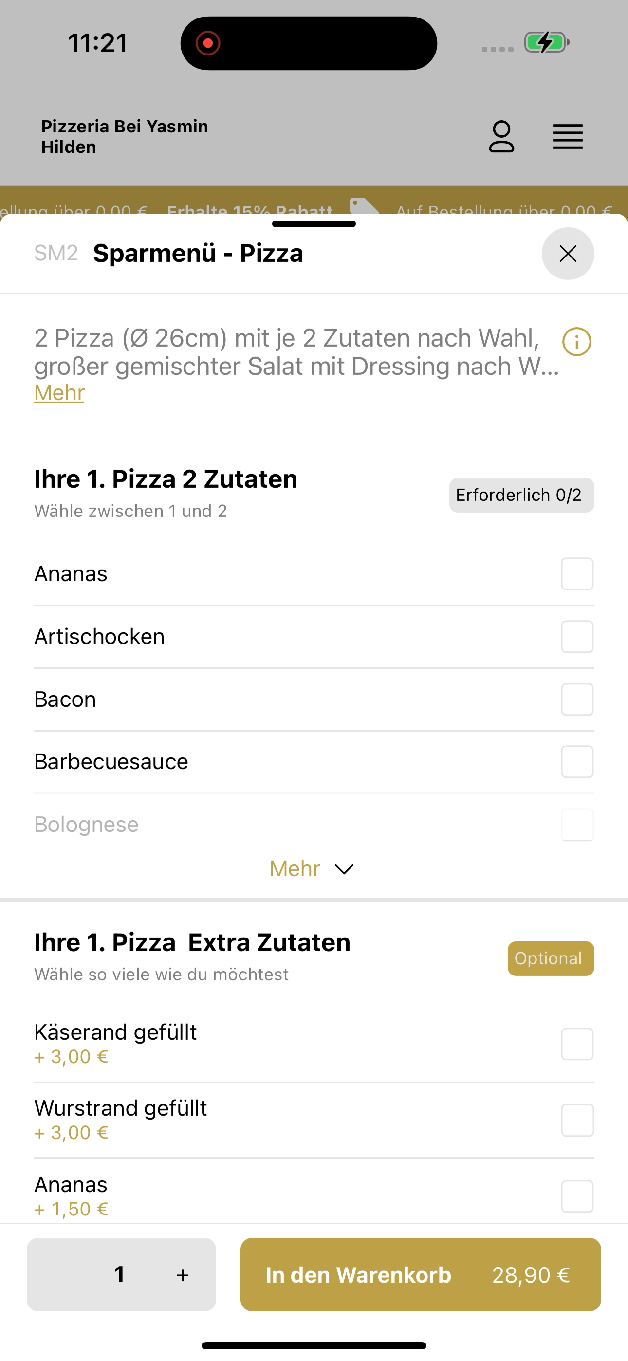 Pizzeria Bei Yasmin Hilden screenshot 7