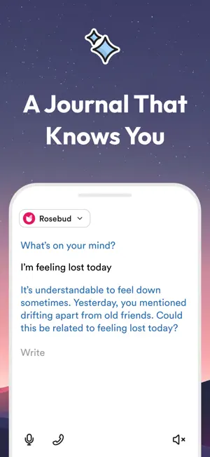 Rosebud: AI Journal & Diary screenshot 2