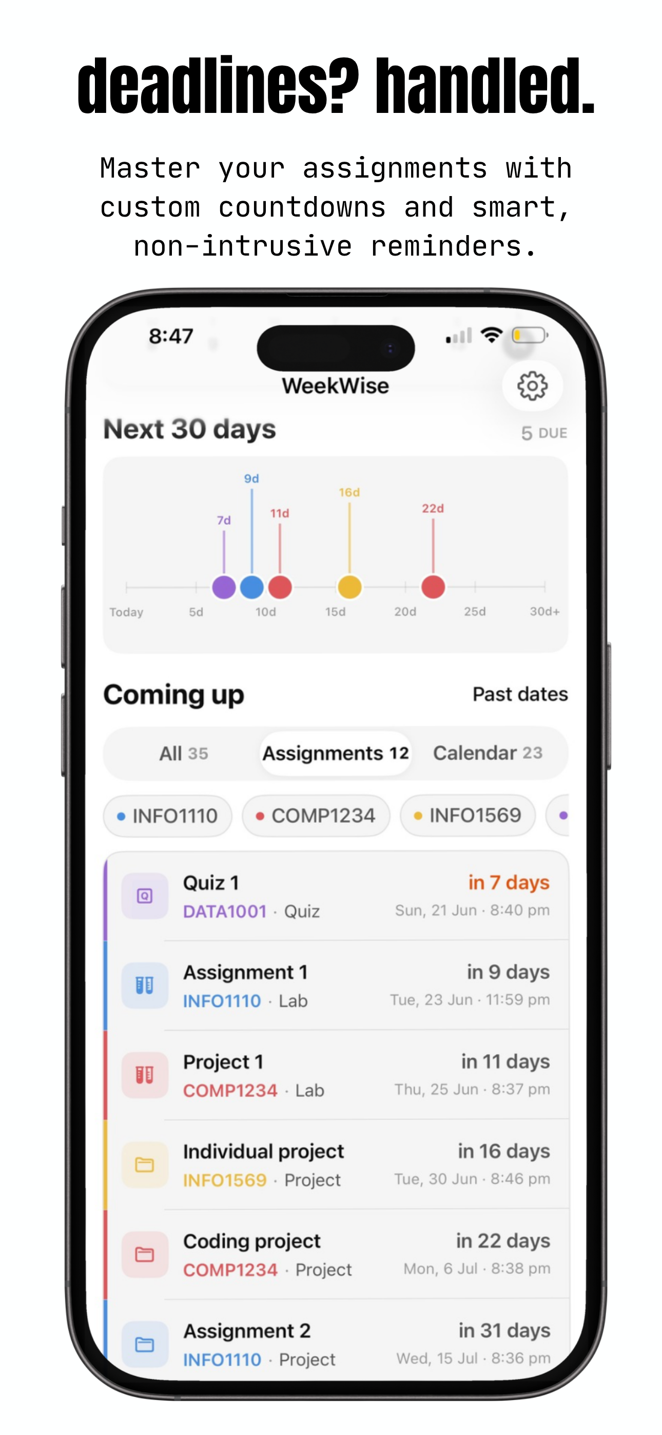 WeekWise screenshot 3