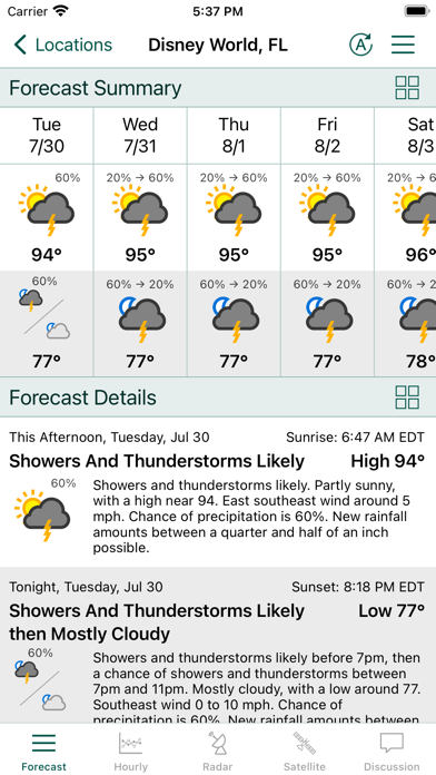 AWeather - Avanti Weather Screenshot