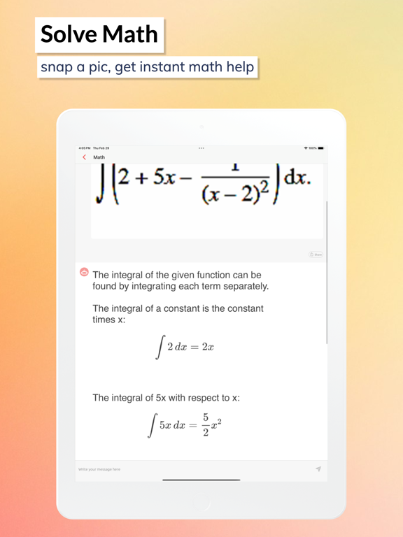 Math Solver - Algebra AI Tutor iPad screenshot 5 - Education app
