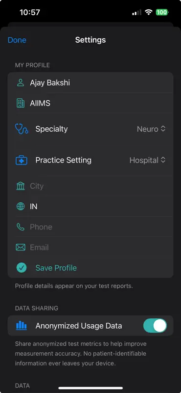 PupiLUX:Pupillary Light Reflex screenshot 9 of 10