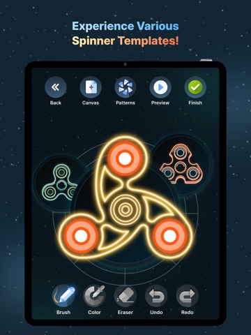Finger Spinner: Neon Glow Art iPad screenshot