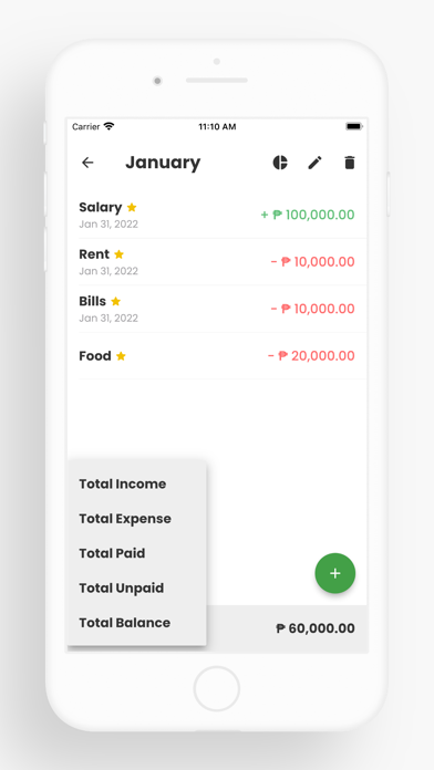 Basic Budget App Screenshot