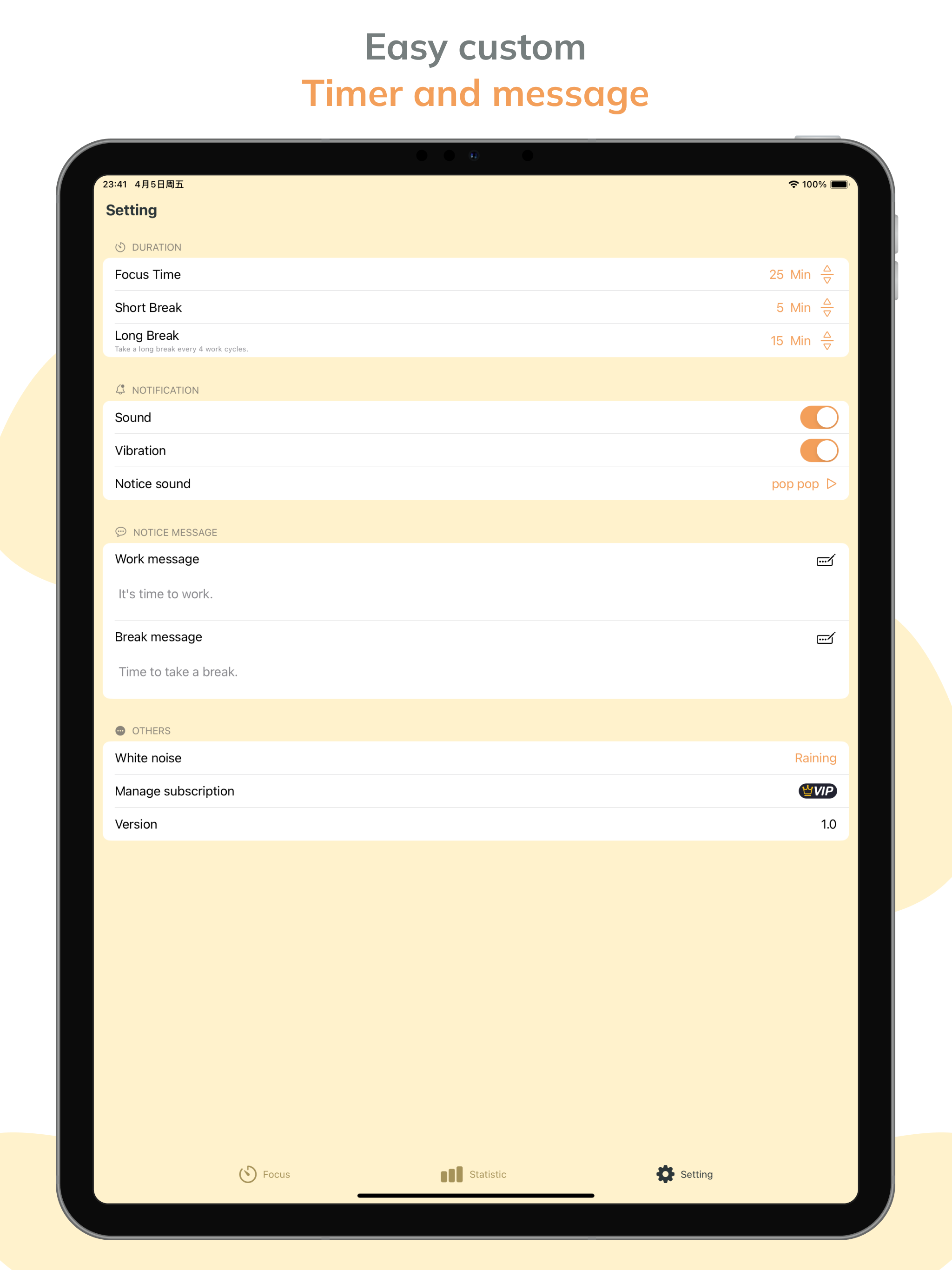 Focusti : pomodoro timer