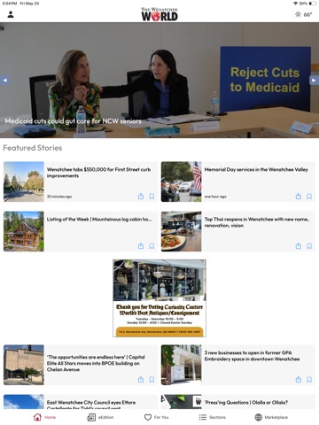 Wenatchee World iPad screenshot