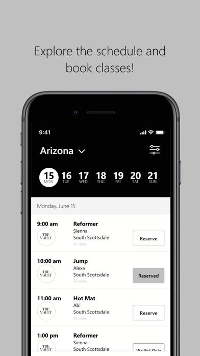 The Vault Pilates iPhone screenshot 3 - Health & Fitness app