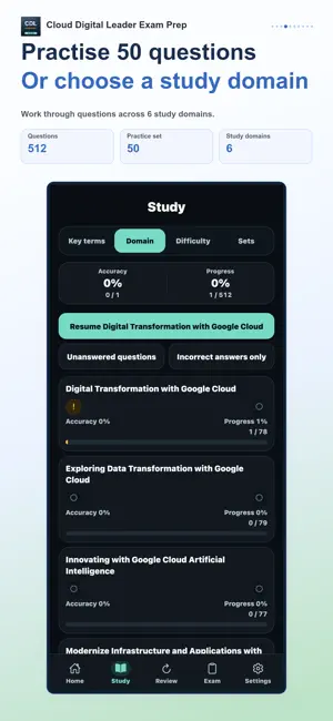 Cloud Digital Leader Practice screenshot 4