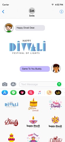Diwali Stickers pack iPhone screenshot