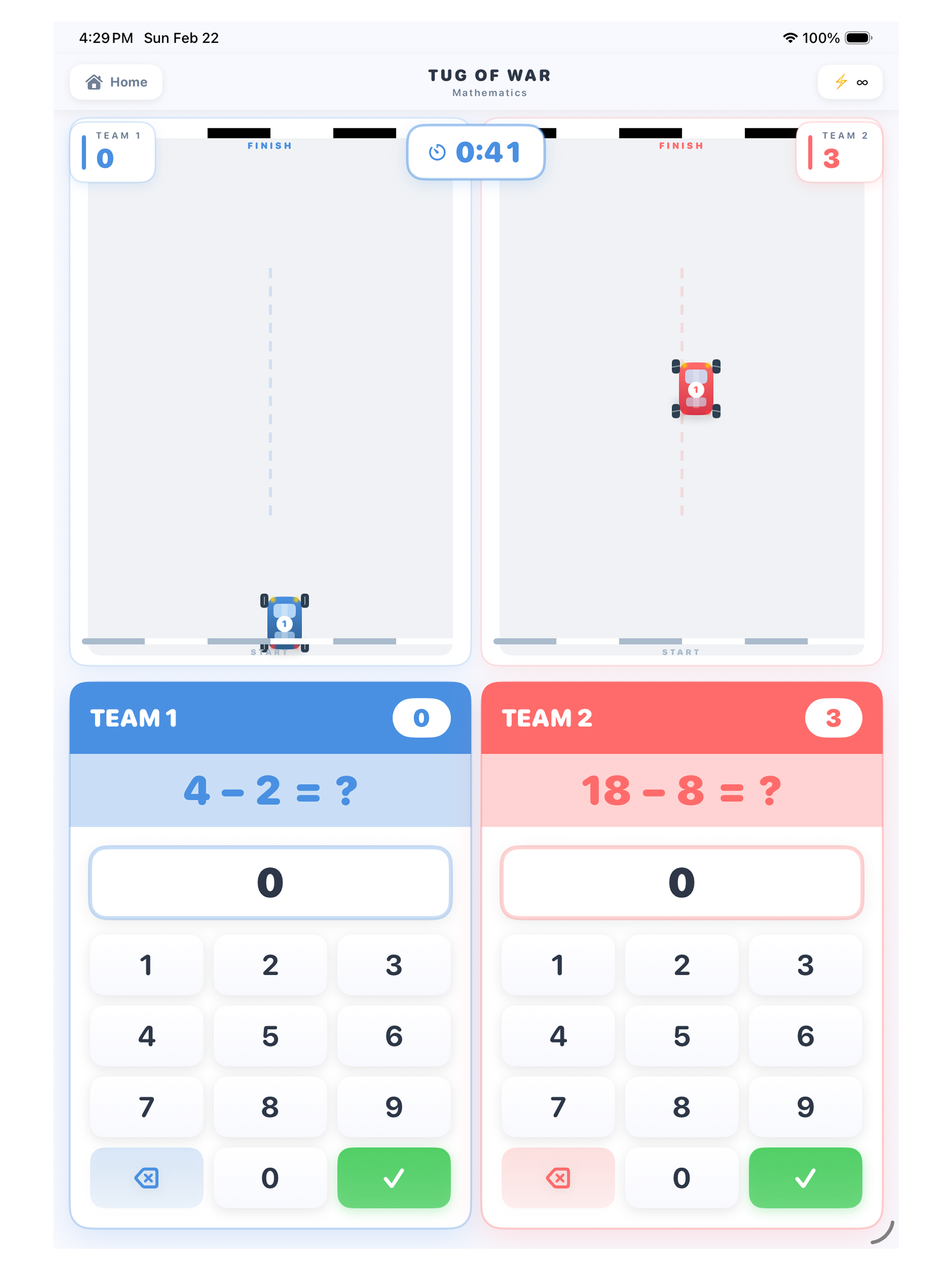Tug of War Math - Race Edition