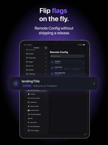 Firebase Console - Firedeck iPad screenshot 3