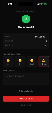Tally - Workout App Screenshot 6 of 7