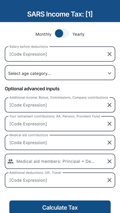 SARS Income Tax Calculator