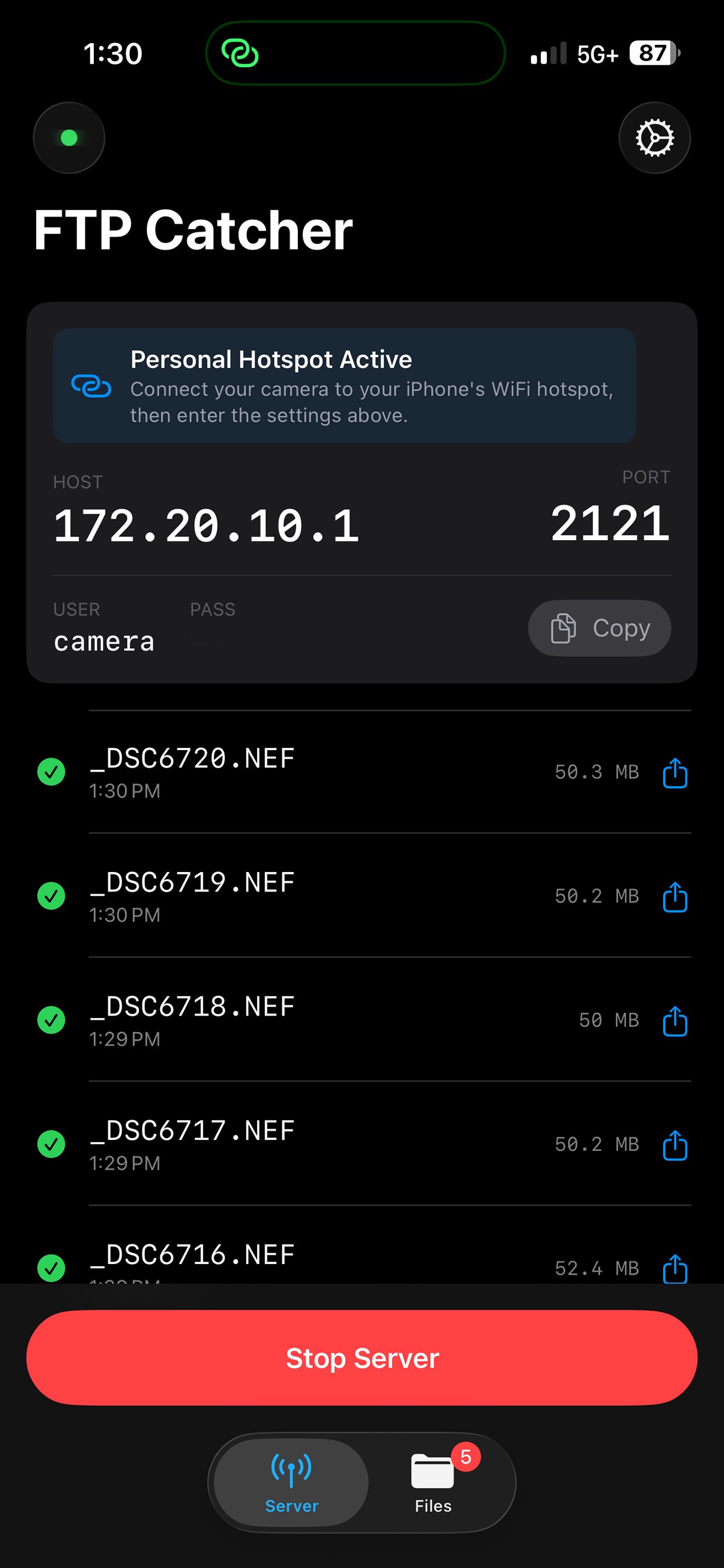 Screenshot 2 of FTP Catcher Mobile