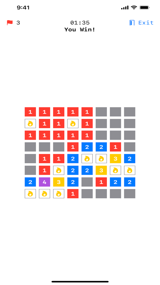 #5. Modernist Minesweeper (iOS) 由: Cheng-Han Wu