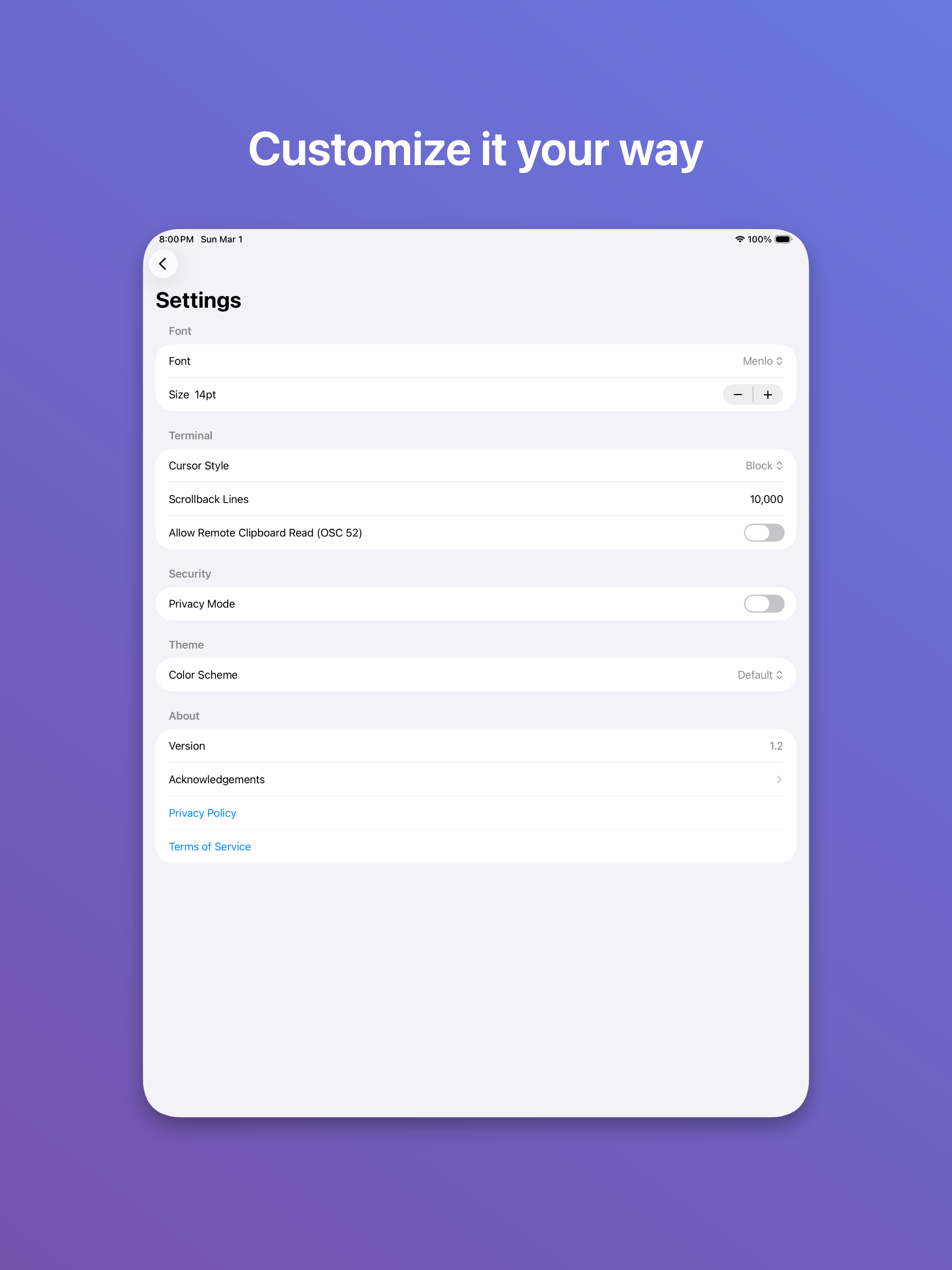 Spectty: Terminal screenshot 8