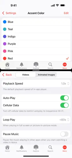 Capture d'écran de Mona Classic sur iPhone 6