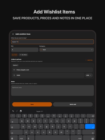 JoinListy: Shared Lists iPad screenshot