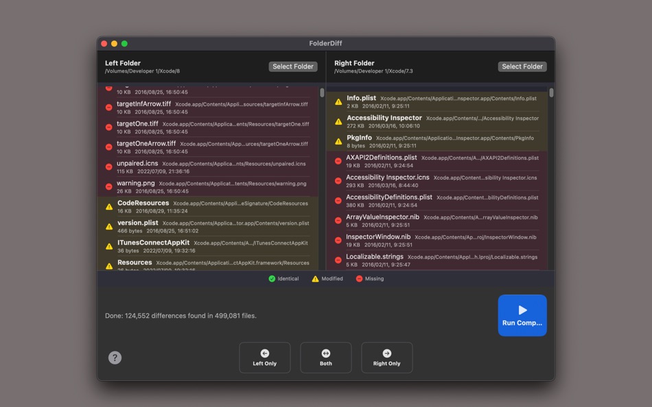 #2. Folder Diff - Simple Compare (macOS) Göre: hirokazu murabe