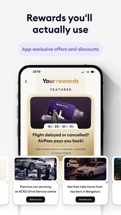 ACKO Insurance iPhone screenshot