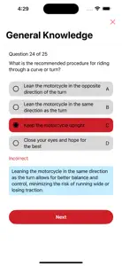 Motorcycle Practice Test screenshot #4 for iPhone