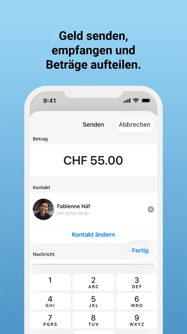 Prepaid TWINT & andere Banken iPhone App Screenshot 5 – Finanzen