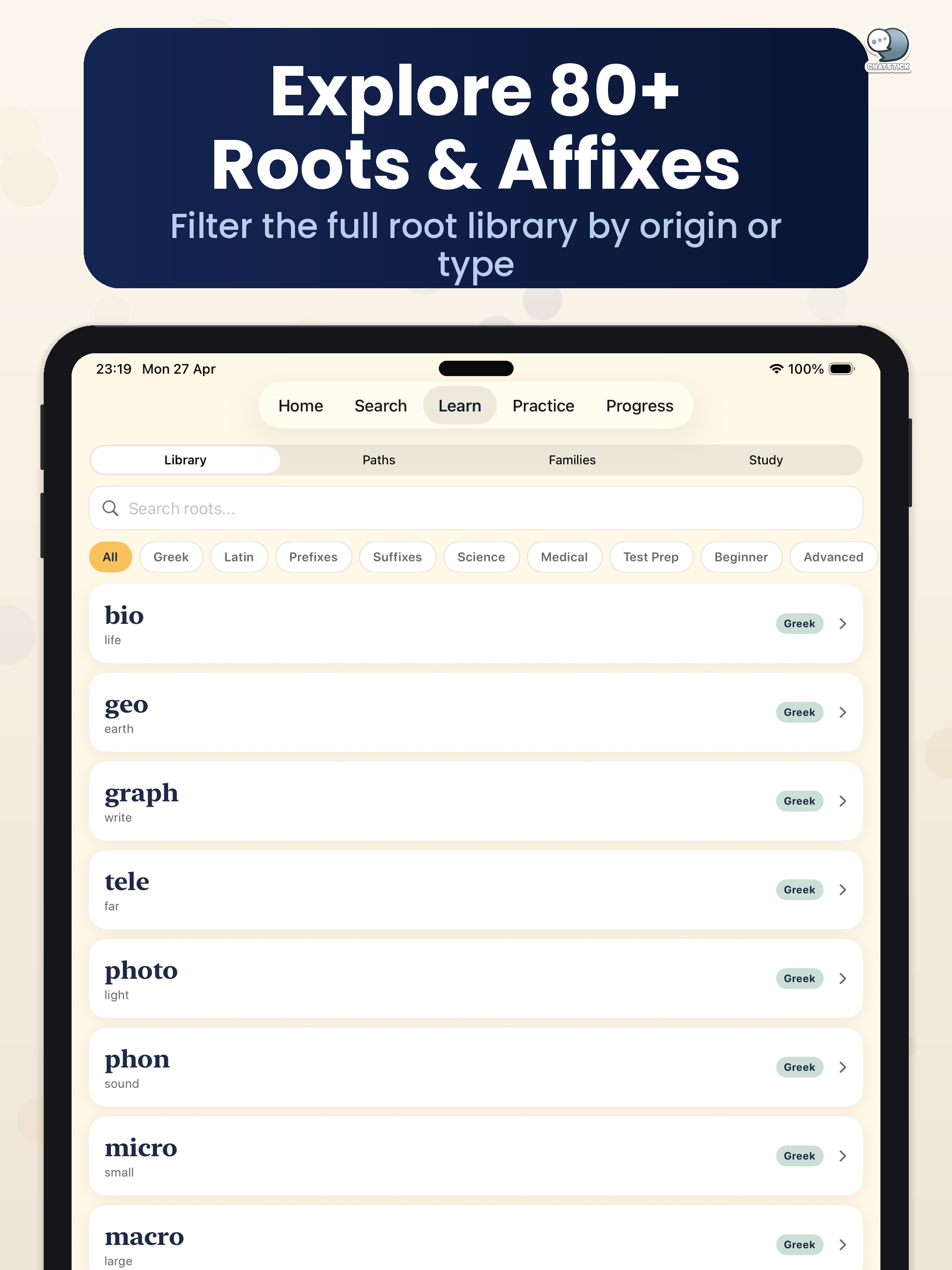 Vocab Roots by ChatStick