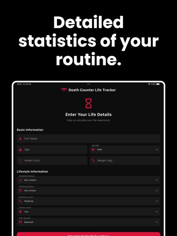 Death Counter Life Tracker iPad screenshot