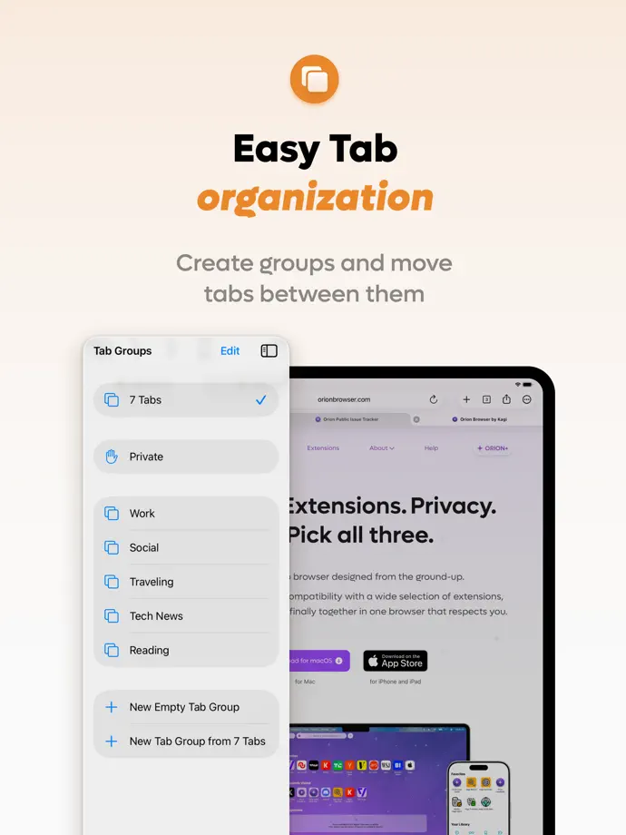 Orion Browser iPad screenshot 6