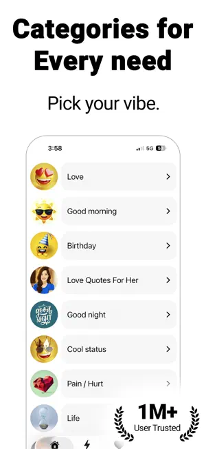 Messages & Quotes for WhatsApp screenshot 1