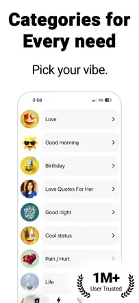 Messages & Quotes for WhatsApp : capture d’écran 1 sur 3