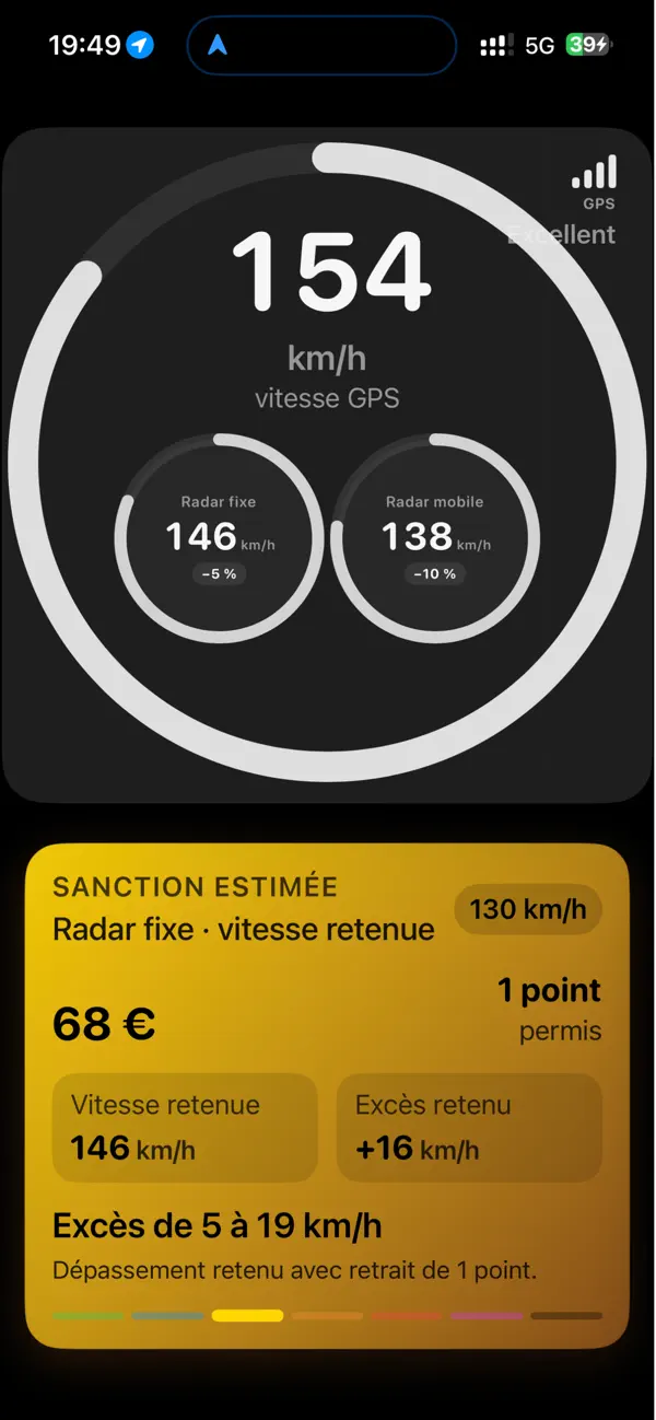 Screenshot #1 pour Vitesse Retenue Autoroute