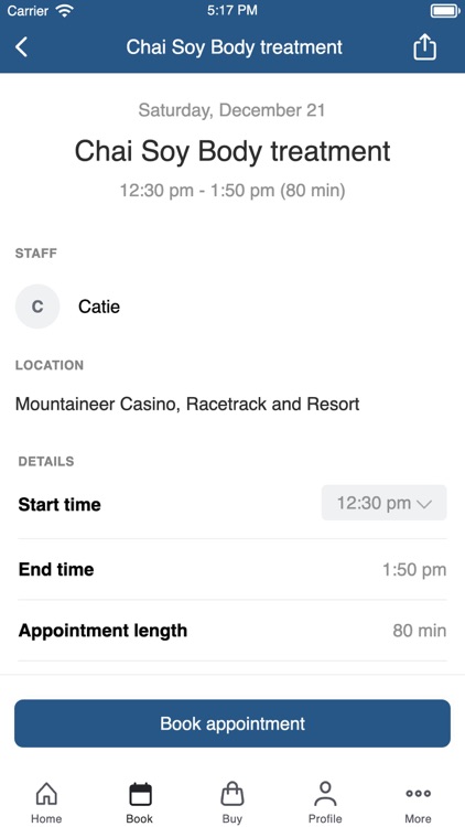 The Spa at Mountaineer Casino