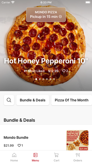 Mondo Pizza To Go iPhone screenshot 2 - Food & Drink app